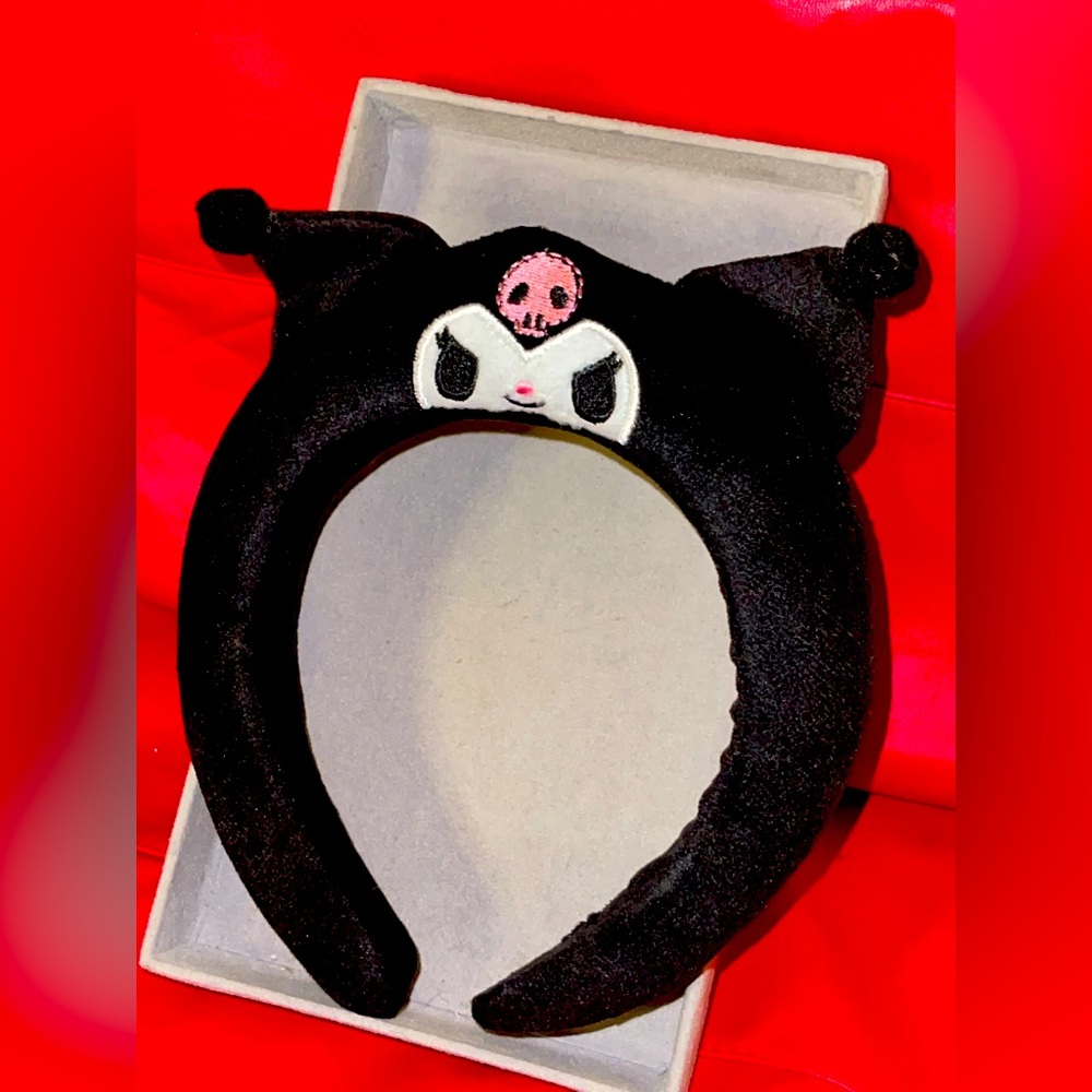 Hello Kitty Kuromi Soft Fuzzy Headband. NIP